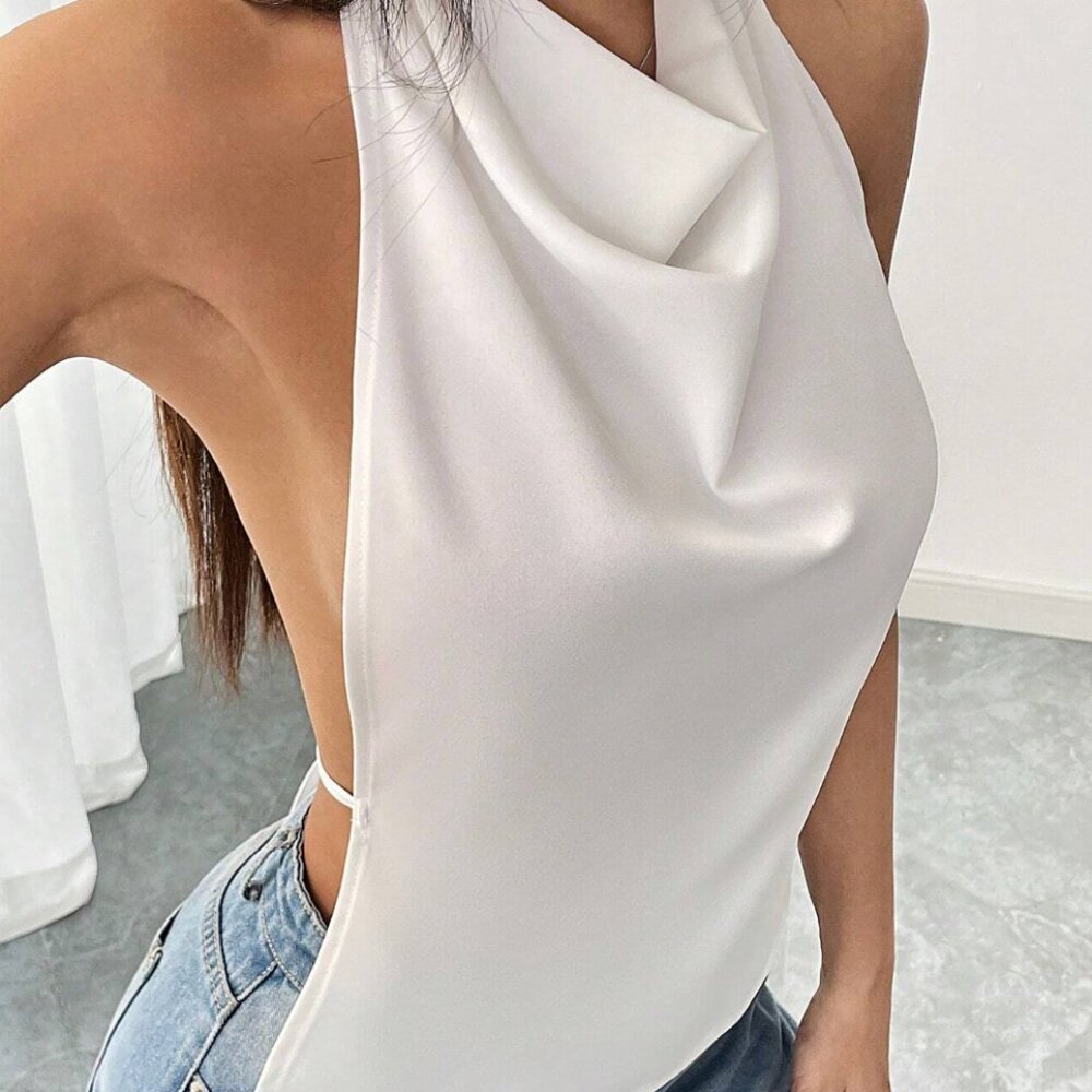 White satin top